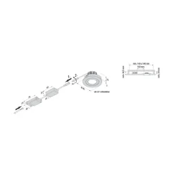 LED indbygningsspot Eco SR 68 krom mat 4.000 K Ø 8,5 cm aluminium