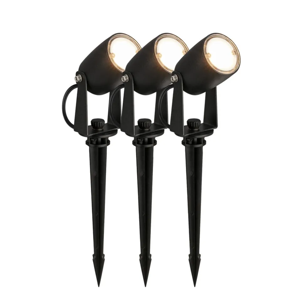 LED jordspyd 3928035 12 V 3x forlængelse sort Ø 4 cm