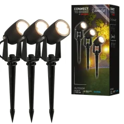 LED jordspyd 3928035 12 V 3x forlængelse sort Ø 4 cm