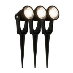 LED jordspydspids 3919035 12V 3-punkts forlængelse, sort Ø 5 cm