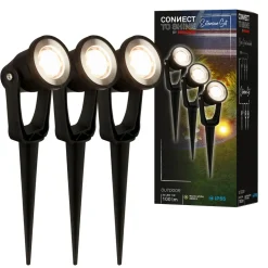 LED jordspydspids 3919035 12V 3-punkts forlængelse, sort Ø 5 cm