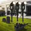 LED jordspydspot 3927035 12 V startsæt med 3, sort Ø 4 cm