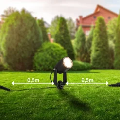 LED jordspydspot 3927035 12 V startsæt med 3, sort Ø 4 cm