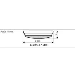 LED lampe til Eco Plano II, basaltgrå