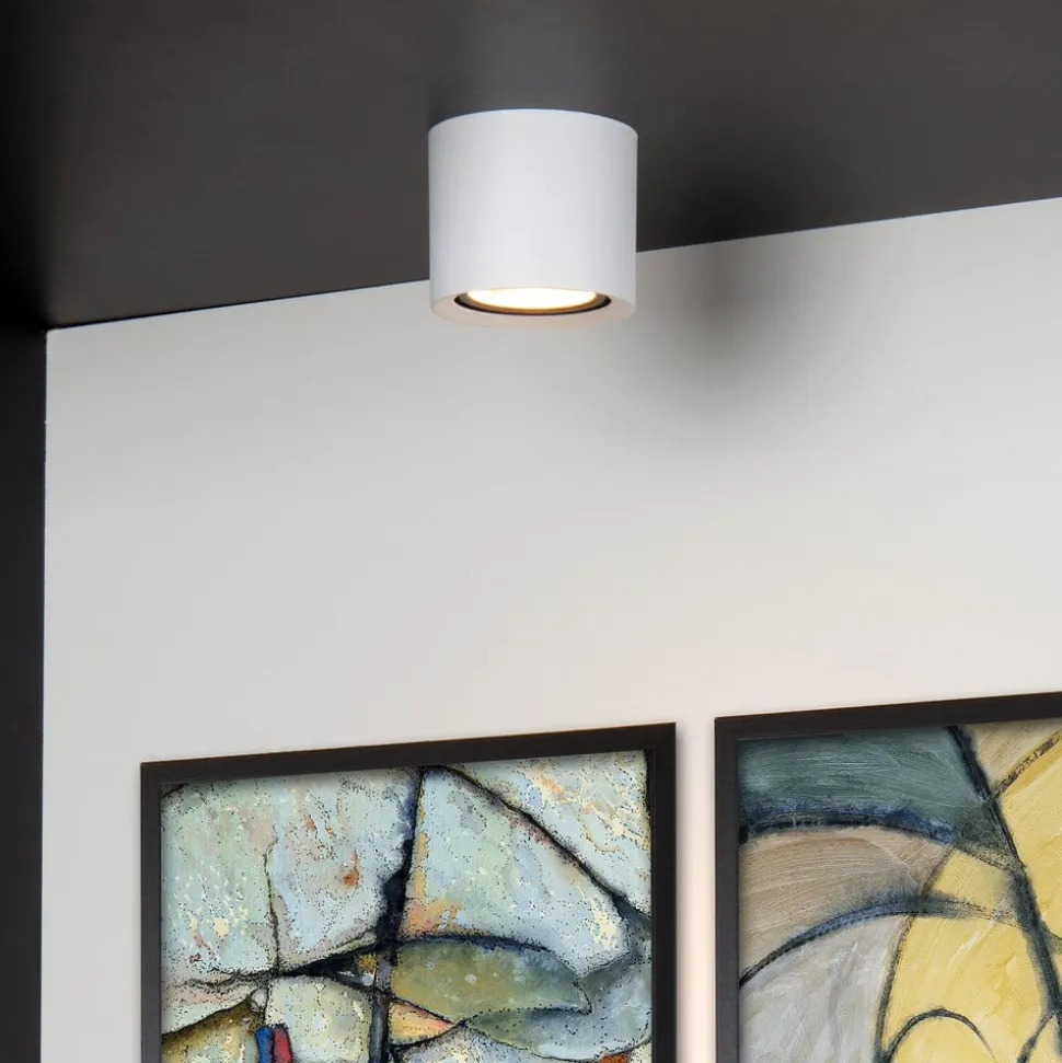 LED loftspot Fedler, Ø 12 cm, hvid, dæmpbar, aluminium