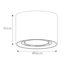 LED loftspot Fedler, Ø 12 cm, hvid, dæmpbar, aluminium