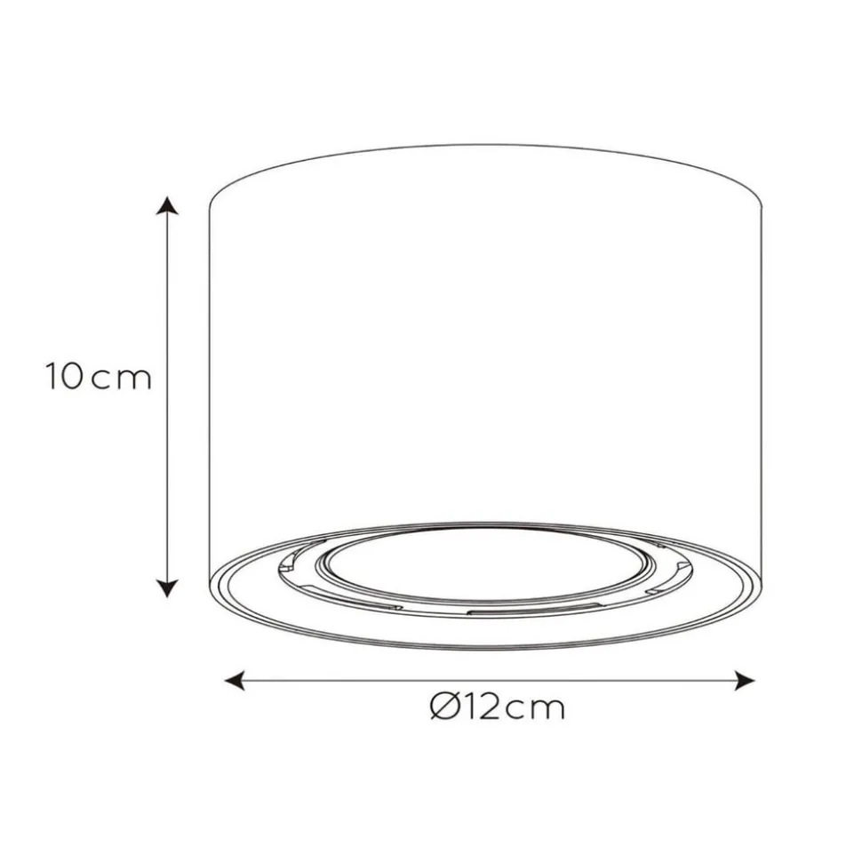 LED loftspot Fedler, Ø 12 cm, hvid, dæmpbar, aluminium