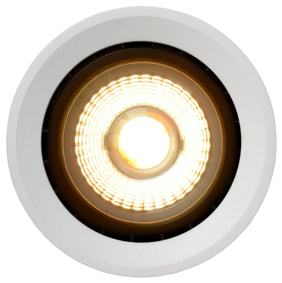 LED loftspot Fedler, Ø 12 cm, hvid, dæmpbar, aluminium