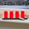 LED lys Candle med fjernbetjening, 4'er sæt, rød