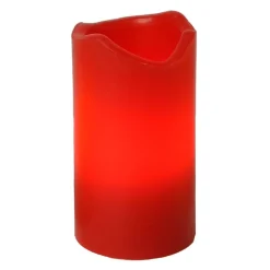LED lys Candle med fjernbetjening, 4'er sæt, rød