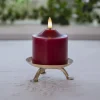 LED lysflamme, højde 9,5 cm rød ægte voks batteridrevet