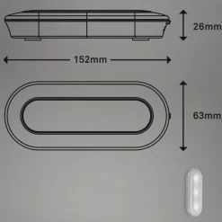 LED Push Light Row, batteridrift, 6.500 K, 15 cm