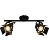 LED spot loftslampe Movie med 2 lyskilder, sort