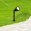 LED spot med jordspyd Spikey, sort, metal, 25 cm, IP54