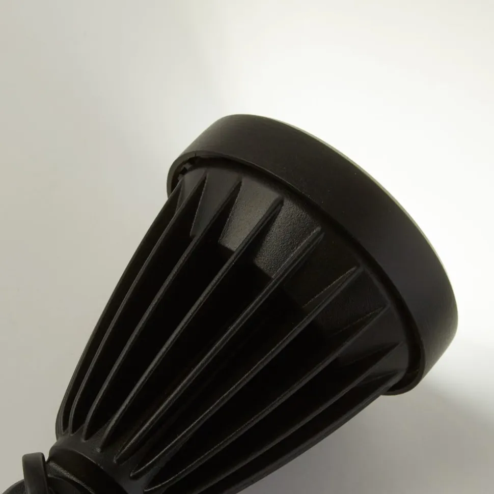LED spot med jordspyd Spikey, sort, metal, 25 cm, IP54