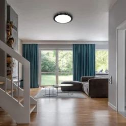 LED udendørs loftlampe 3766015, IP44, sort