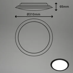 LED udendørs loftlampe 3766015, IP44, sort