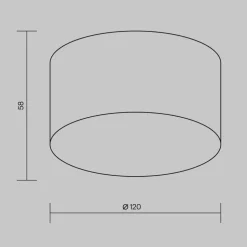LED udendørs loftlampe Zon, hvid, Ø 12 cm, 3.000 K, metal
