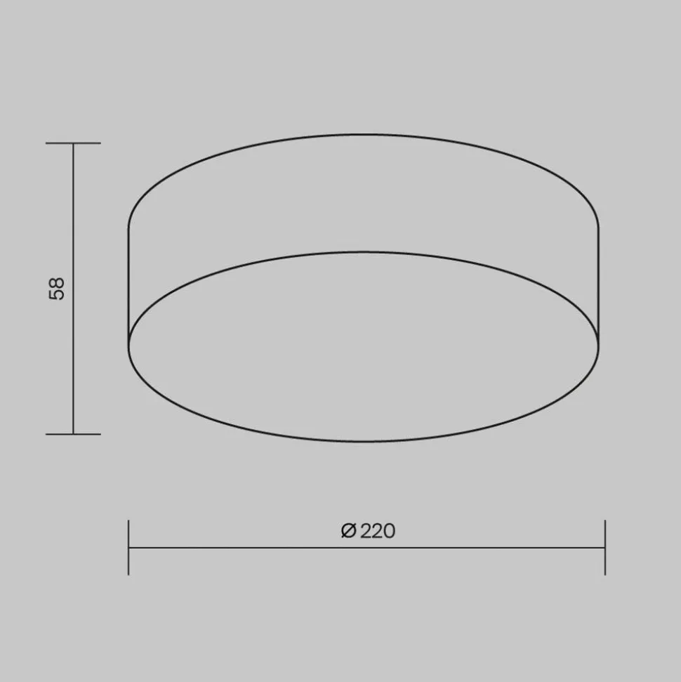 LED udendørs loftlampe Zon, hvid, Ø 22 cm, 3.000 K, metal