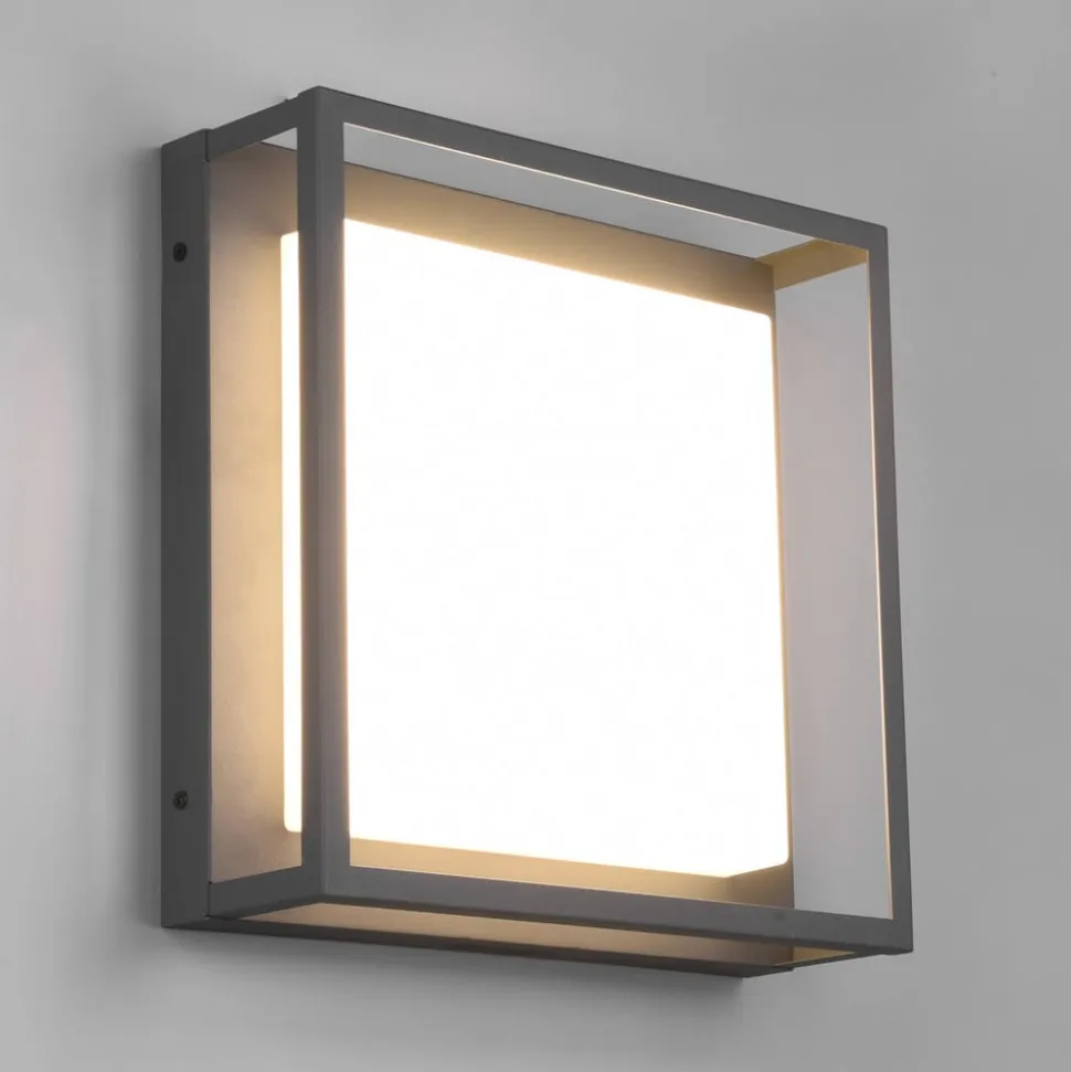 LED udendørs loftslampe Witham IP54, CCT, antracit