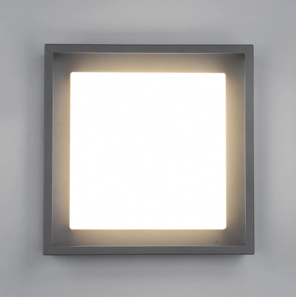 LED udendørs loftslampe Witham IP54, CCT, antracit