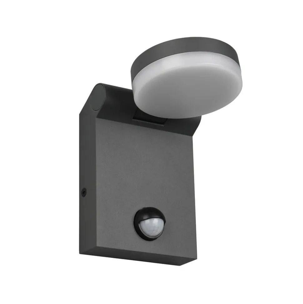LED udendørs væglampe Adour, antracit, sensor, kipbar, CCT