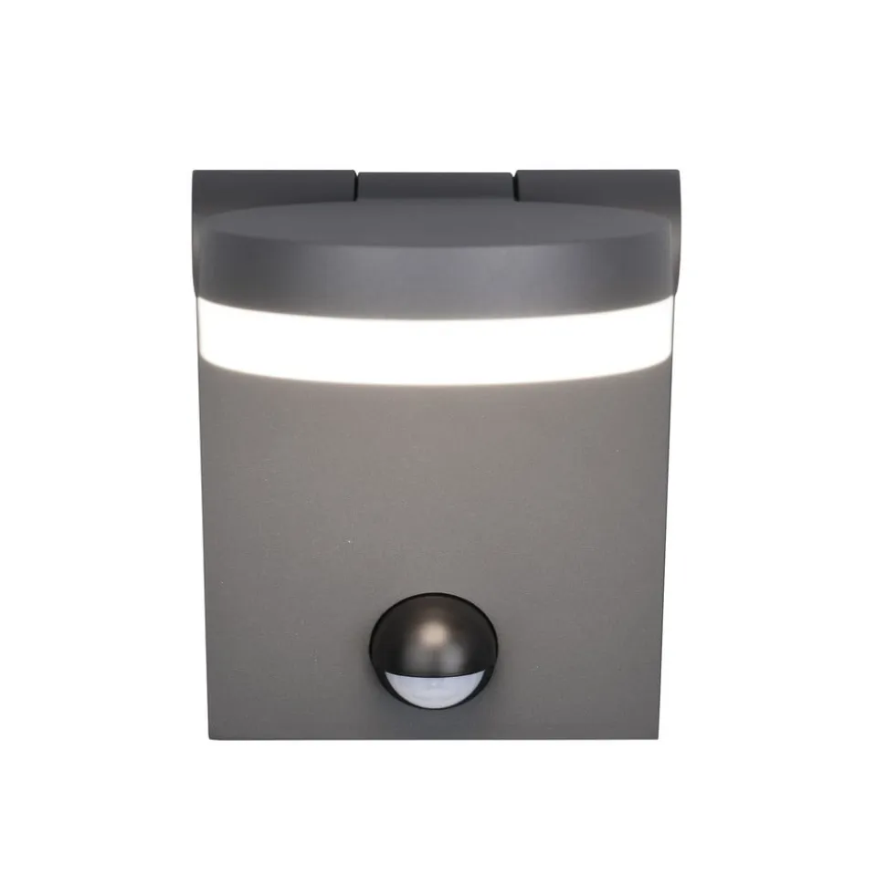 LED udendørs væglampe Adour, antracit, sensor, kipbar, CCT