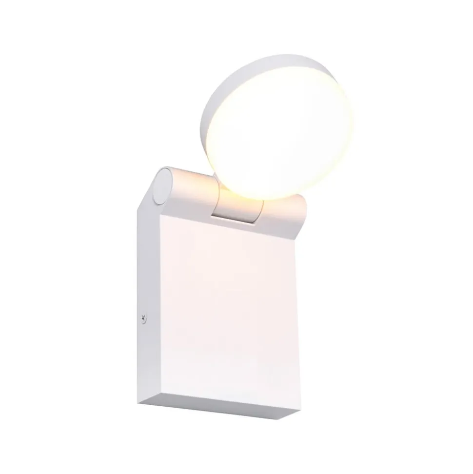 LED udendørs væglampe Adour, mat hvid, kipbar, CCT, IP44