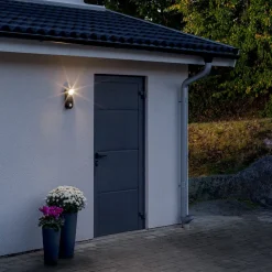 LED udendørs væglampe Prato batteridrevet, 10 cm