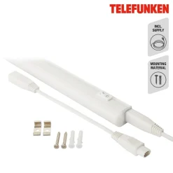 LED underskabslampe Hephaistos, hvid, længde 57 cm