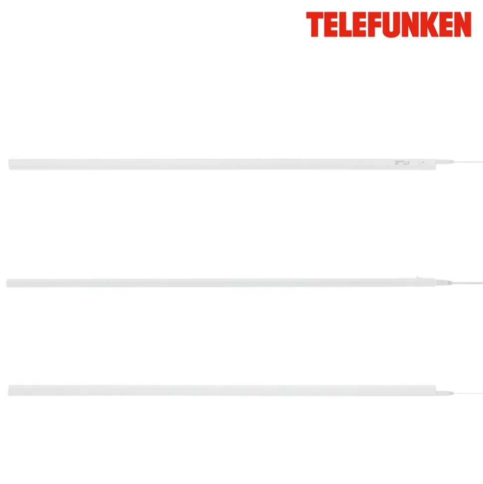 LED underskabslampe Hephaistos, hvid, længde 117 cm