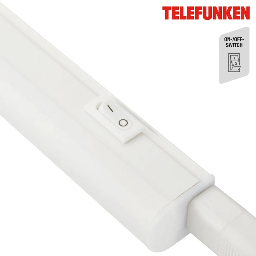 LED underskabslampe Hephaistos, hvid, længde 117 cm