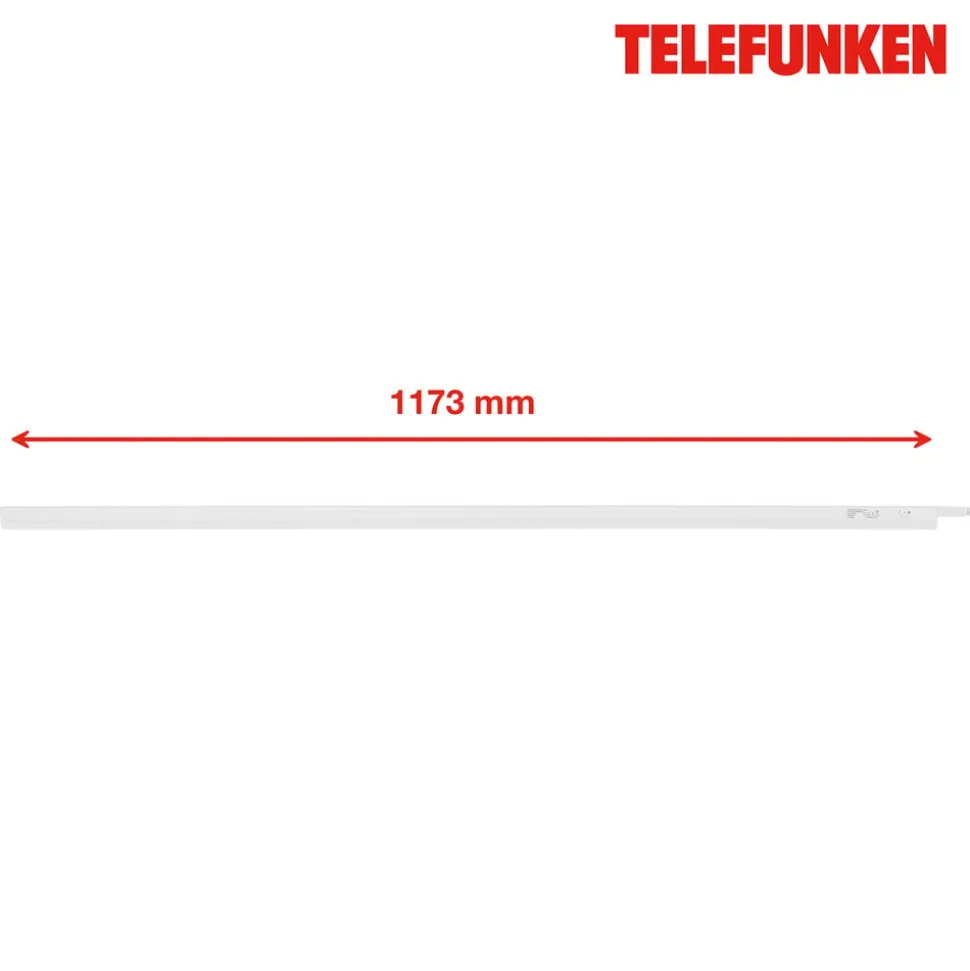 LED underskabslampe Hephaistos, hvid, længde 117 cm