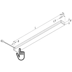 LED underskabslampe Top-Stick FMT, 3.000K, 60cm