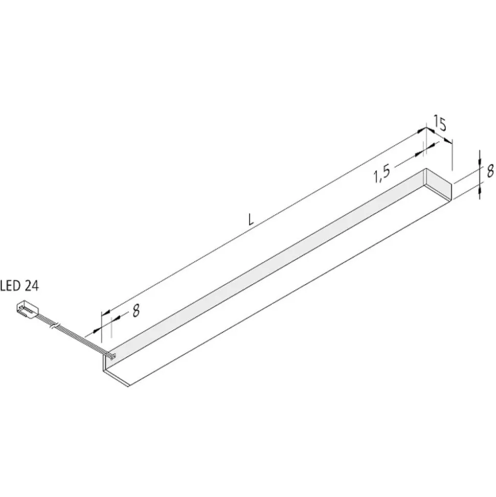 LED underskabslampe Top-Stick FMK, 3.000K, 60cm