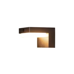 LED-akkubatteri-væglampe 800104, antracit, IP44, sensor