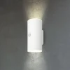 LED-akkudrevet udendørs væglampe, hvid, sensor, op/ned