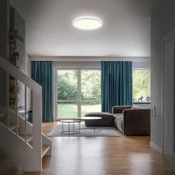 LED-badeværelsesloftlampe Slim Drip, hvid, Ø 42 cm