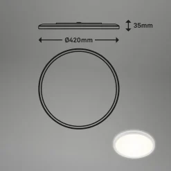 LED-badeværelsesloftlampe Slim Drip, hvid, Ø 42 cm
