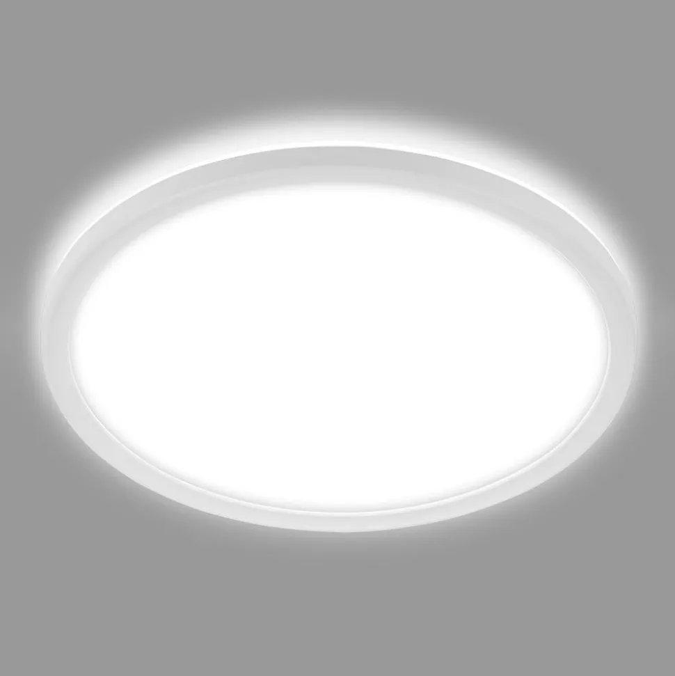 LED-badeværelsesloftlampe Slim Drip, hvid, Ø 42 cm