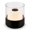 LED-batteri-bordlampe 7438 IP44 dæmper, sort