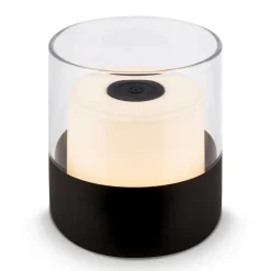 LED-batteri-bordlampe 7438 IP44 dæmper, sort