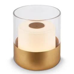 LED-batteri-bordlampe 7483 IP44 lysdæmper, guld