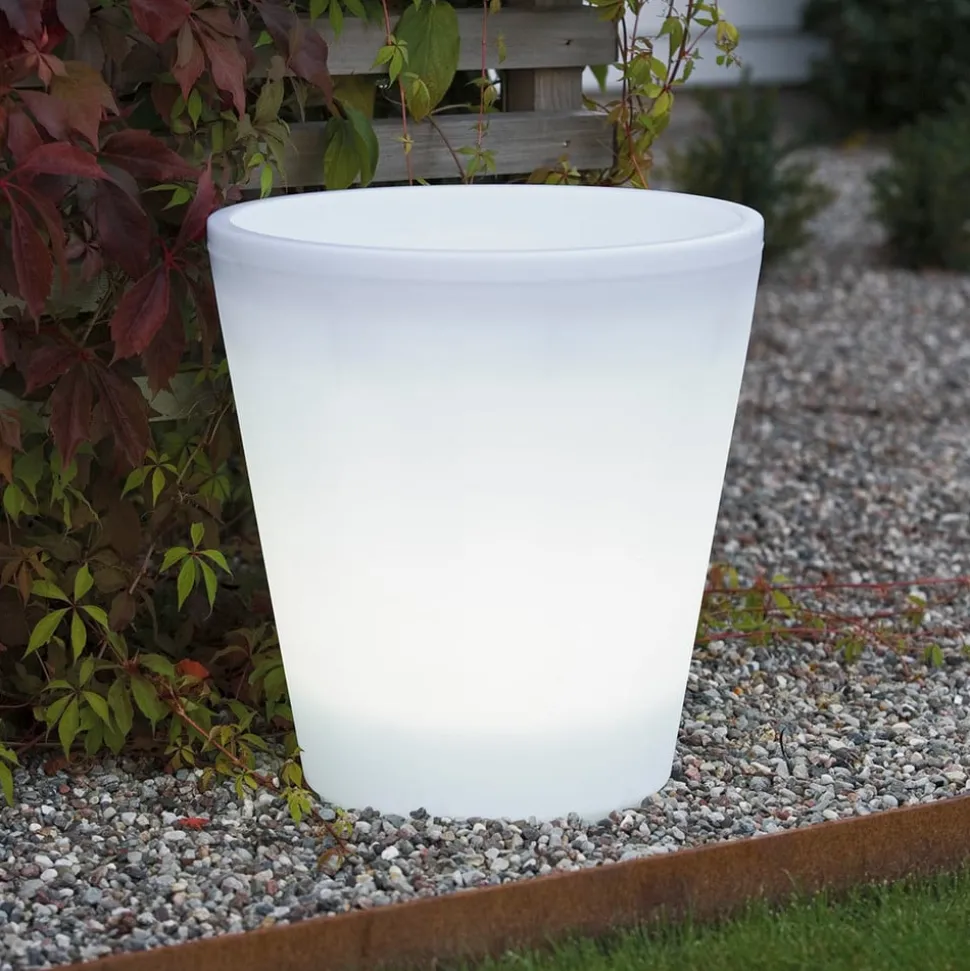 LED-blomsterkrukke Assisi oplyst Ø 37 cm
