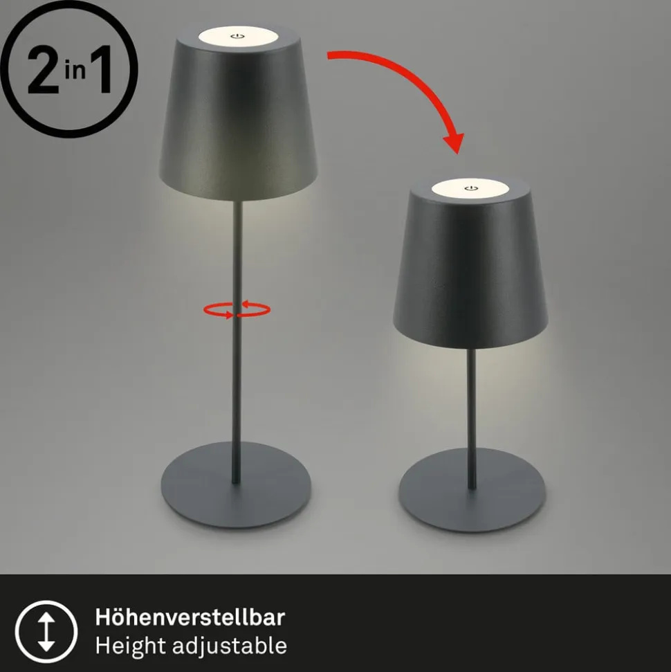 LED-bordlampe 7508015, antracit 2.700 K IP44 Touchdim