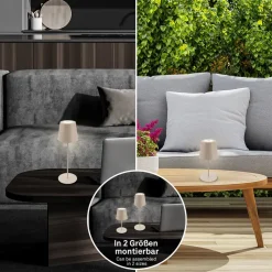 LED-bordlampe 7508011, beige, 2.700 K IP44 touchdæmper
