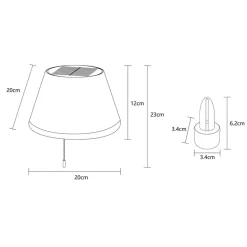 LED-bordlampe 36000 flasketop hvid plast