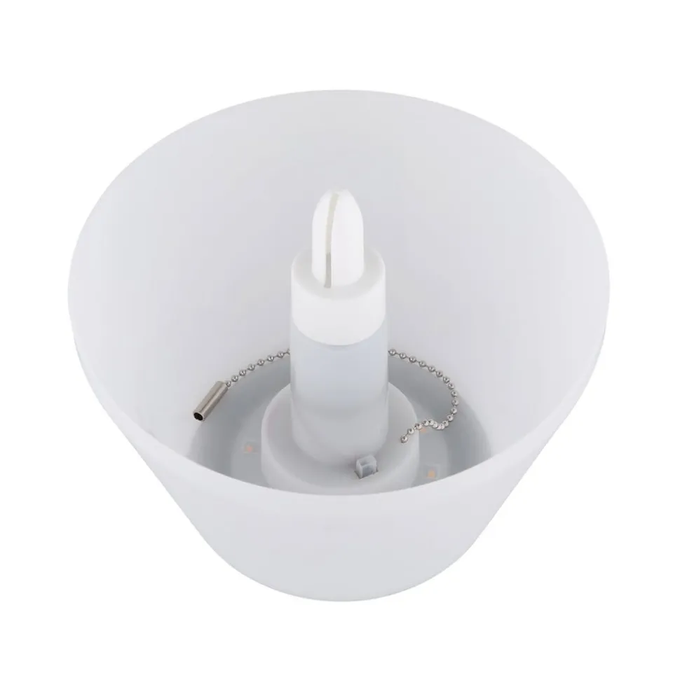 LED-bordlampe 36000 flasketop hvid plast