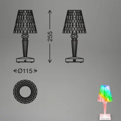 LED-bordlampe 7464010 RGB med fjernbetjening