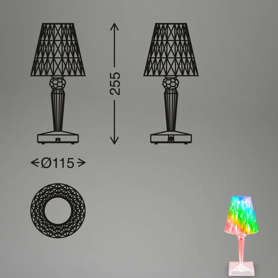 LED-bordlampe 7464010 RGB med fjernbetjening